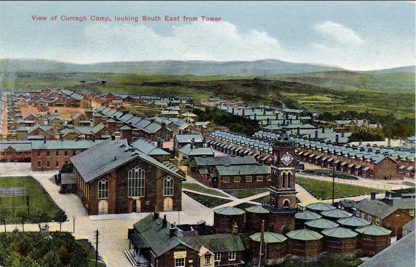 Curragh camp looking South East (authors collection)